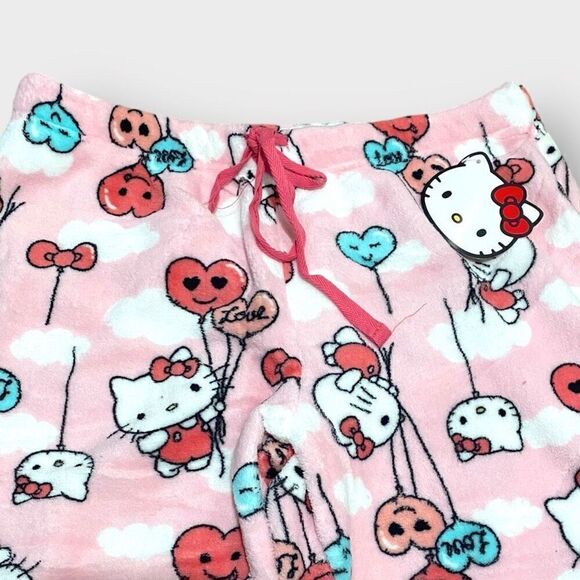 Hello Kitty Sanrio Balloons Fuzzy Soft Touch Pajama Pants Womens size X-Large Ne - Picture 5 of 10